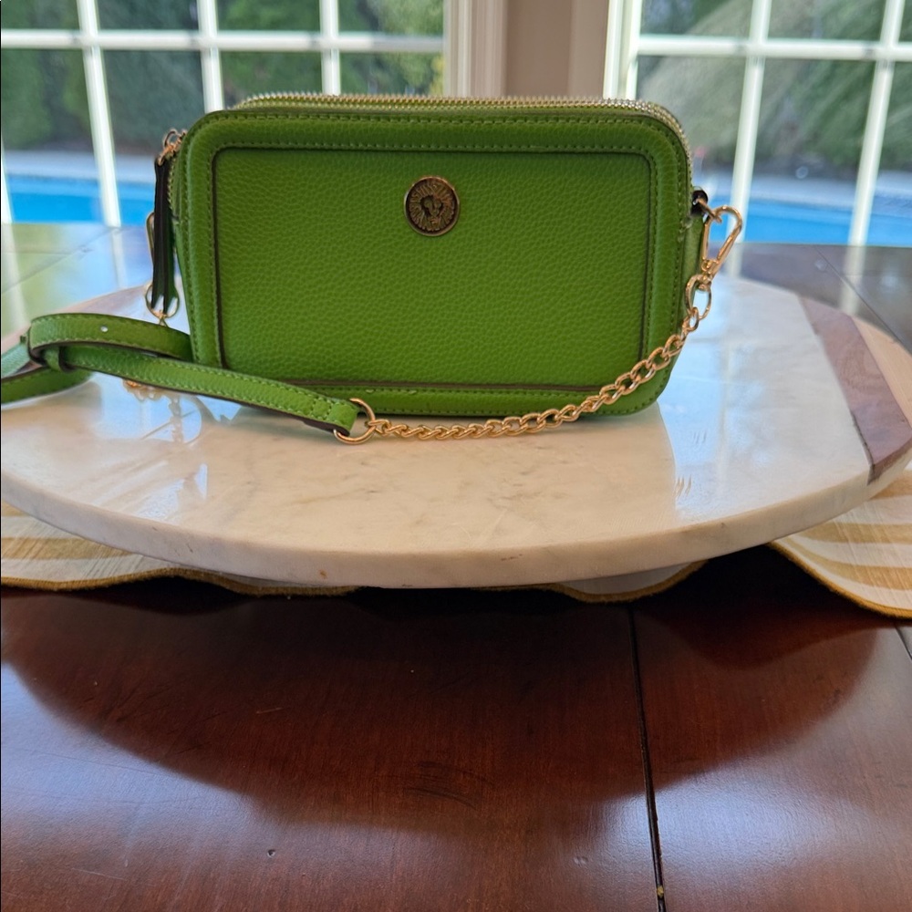 Anne Klein Lime Green Crossbody Chain Strap Bag